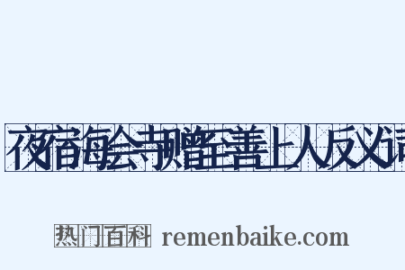 夜宿海会寺赠至善上人反义词是什么意思的图片